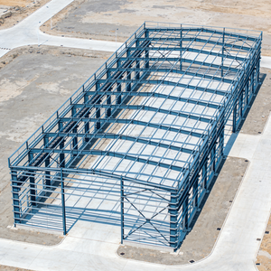 Customized Heavy Prefabricated Steel Structure Building Welding Cutting Services For Warehouse Workshop 50-Year Service Life