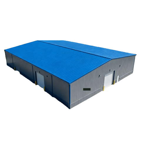 Prefab Heavy Steel Structure Warehouse Building Large Span Workshop Fast Installation Hot Dip Galvanized Welding Cutting 50-Year