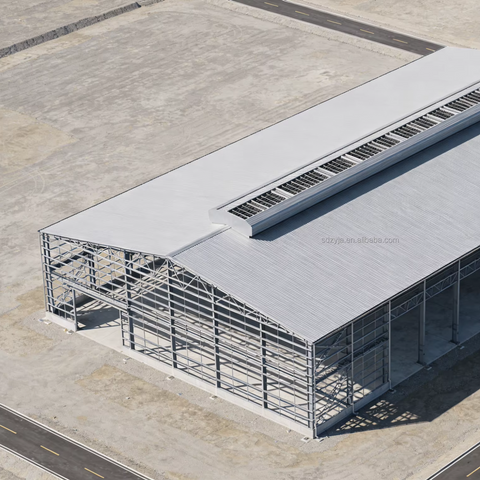 Custom Heavy Duty Steel Structure Warehouse Building Industrial Workshop Shed Welded Construction Prefabricated Metal Frame လွယ်ကူသော၊