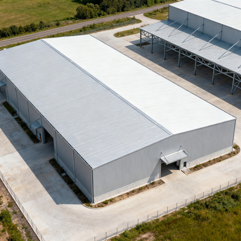 Modular Heavy Duty Steel Structure Building | H-Steel Frame (Q355B) | No Foundation Required | Steel Workshop | 50 Years Life